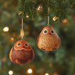 Owl Gourd Christmas Ornaments