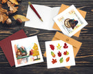 Quilled Fall Foliage Leaves Greeting Card