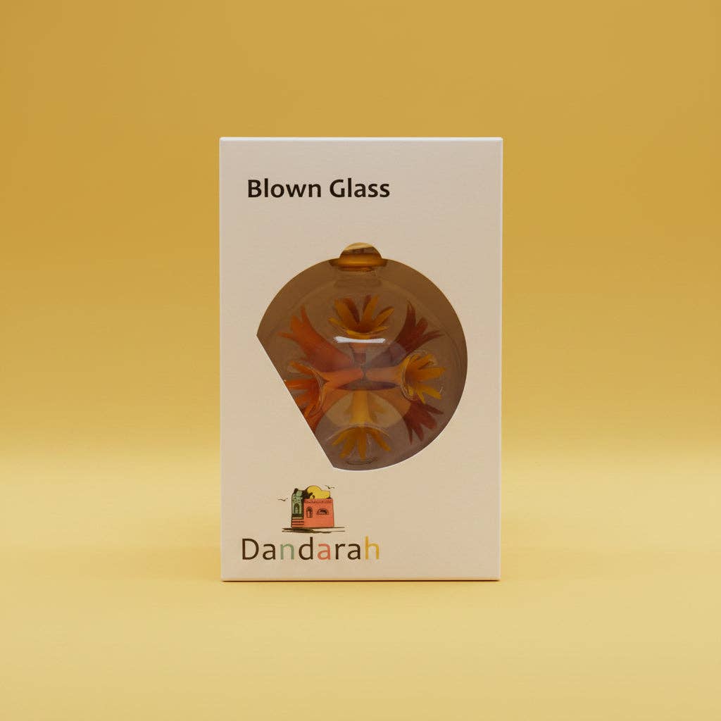 Blown Glass Ornament - Van Gogh Sunflowers