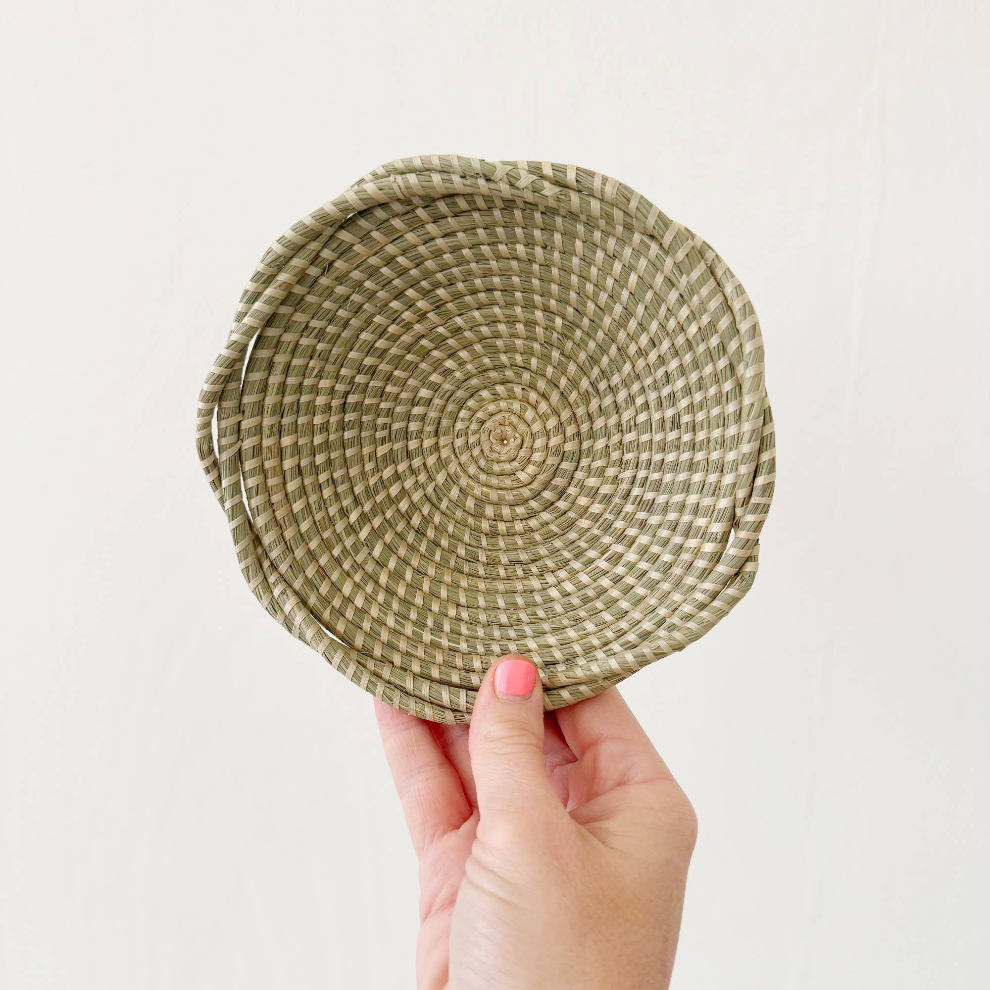 Sweetgrass Twisted Rim Basket