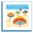 Colorful Beach Umbrellas Greeting Card