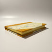 Handcrafted Marbled Paper Journal - Mustard