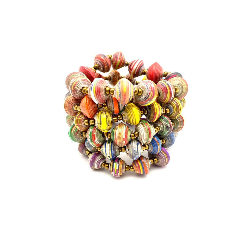 Cereal Box Bead Bracelets: Blue