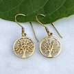 Tree of Life Earrings - Brass