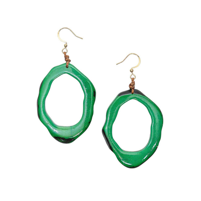 Kira Earrings: Forest Green Combo