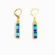 Miyuke Colorblock Dangle Earrings: Turquoise