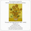 Blown Glass Ornament - Van Gogh Sunflowers
