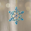 Khoe Quilled Blue Snowflake Ornament