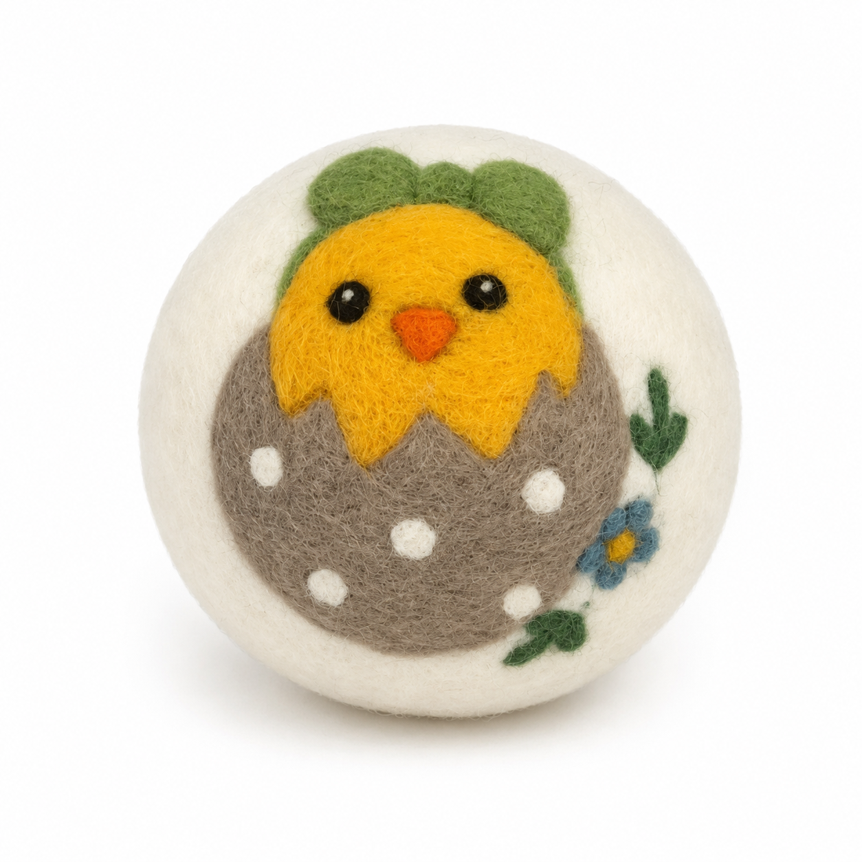 Birds: Eco Wool Dryer Balls: Chick with Bow