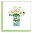White Daisies in Jar Greeting Card