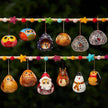 Night Sky Nativity Gourd Ornament