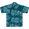 Button Down Shirt: Ferns- Navy-Organic