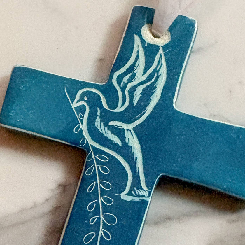 Amani Soapstone Cross Ornament