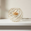 Blown Glass Candle Holder - Swirl Gold