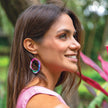 Kira Earrings: Forest Green Combo