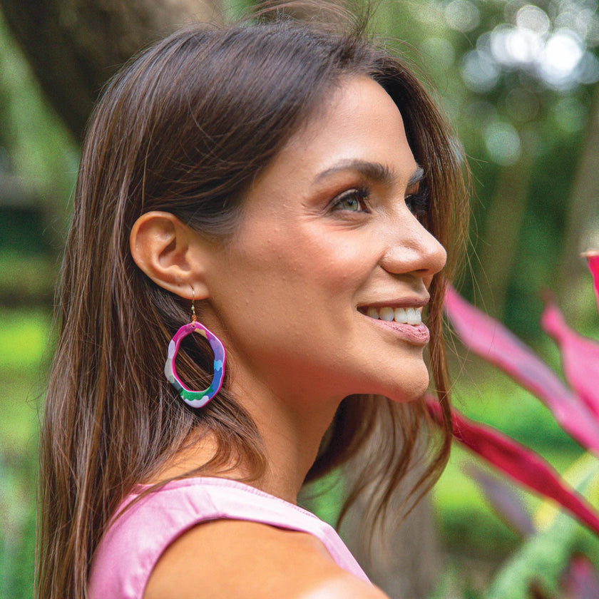 Kira Earrings: Forest Green Combo