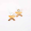 Dark Tricolor Long Mother of Pearl Earrings - Geometric Earrings