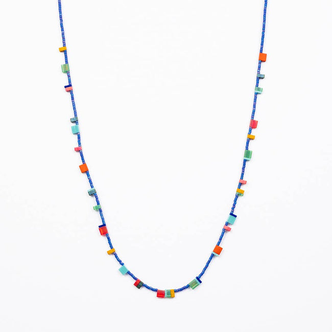 Tila Strand Necklace: Multi Blue