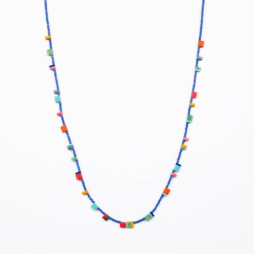 Tila Strand Necklace: Multi Blue