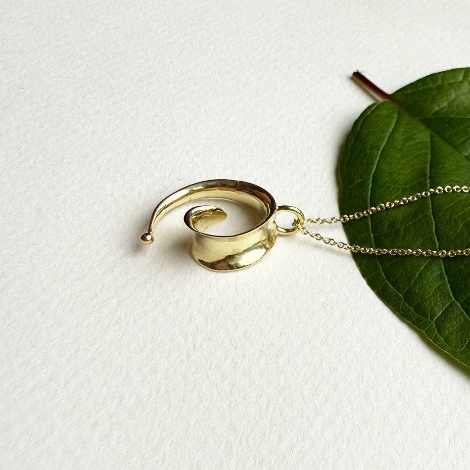 Spiral of Life Necklace - Brass, Indonesia