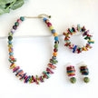 Kantha Paired Triangle Necklace
