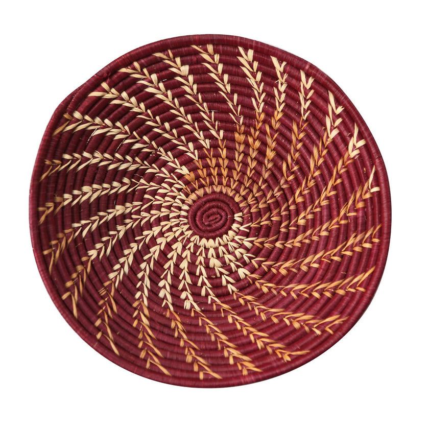 Burgundy Twist Basket