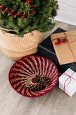Burgundy Twist Basket