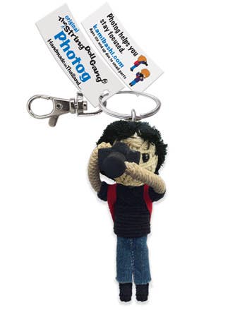 Photographer Boy String Doll Keychain