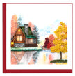 Quilled Cozy Autumn Cabin Greeting Card