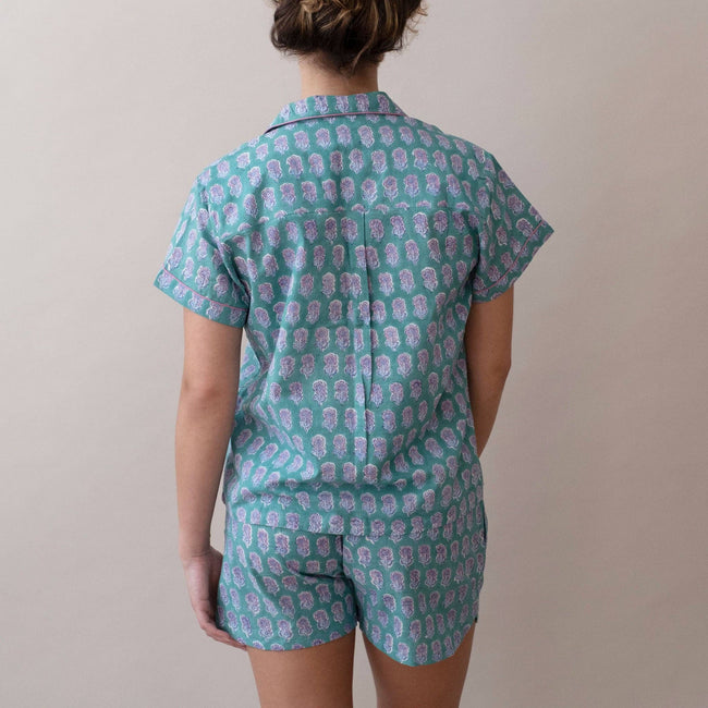 Short Sleeve/Shorts Pajama Set- Malin Clover