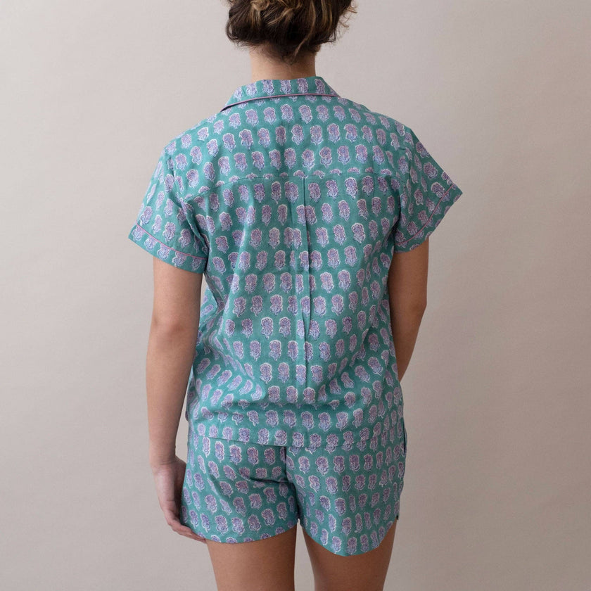 Short Sleeve/Shorts Pajama Set- Malin Clover