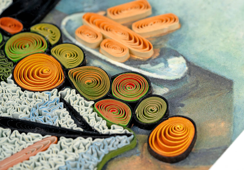 Artist Series - Quilled Basket of Apples, Cezanne Greeting Card