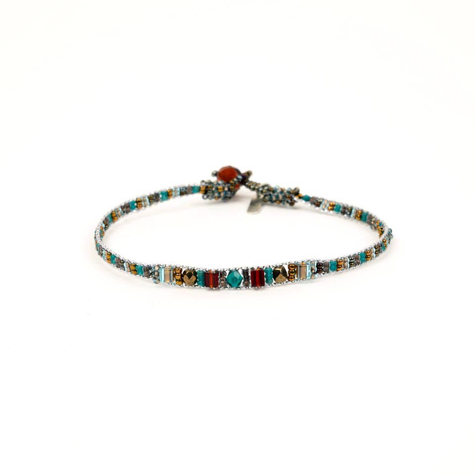 Beaded Anklet: Earth & Sky