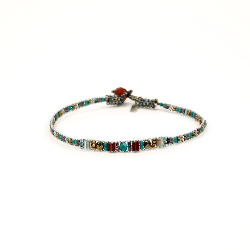 Beaded Anklet: Earth & Sky