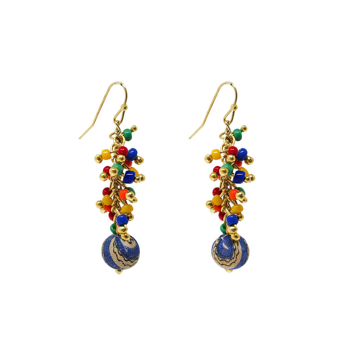 Confetti Kantha Cluster Earrings