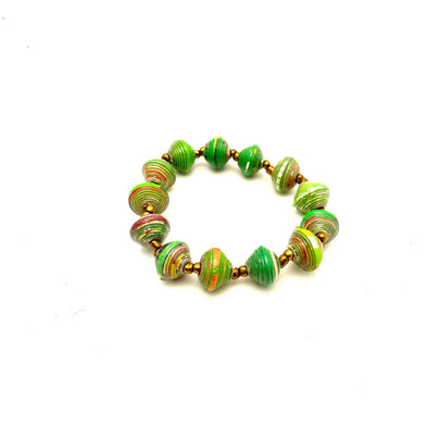 Cereal Box Bead Bracelets: Green
