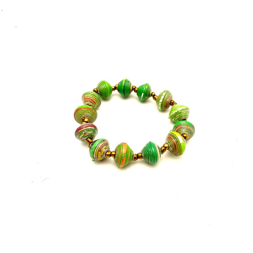 Cereal Box Bead Bracelets: Green