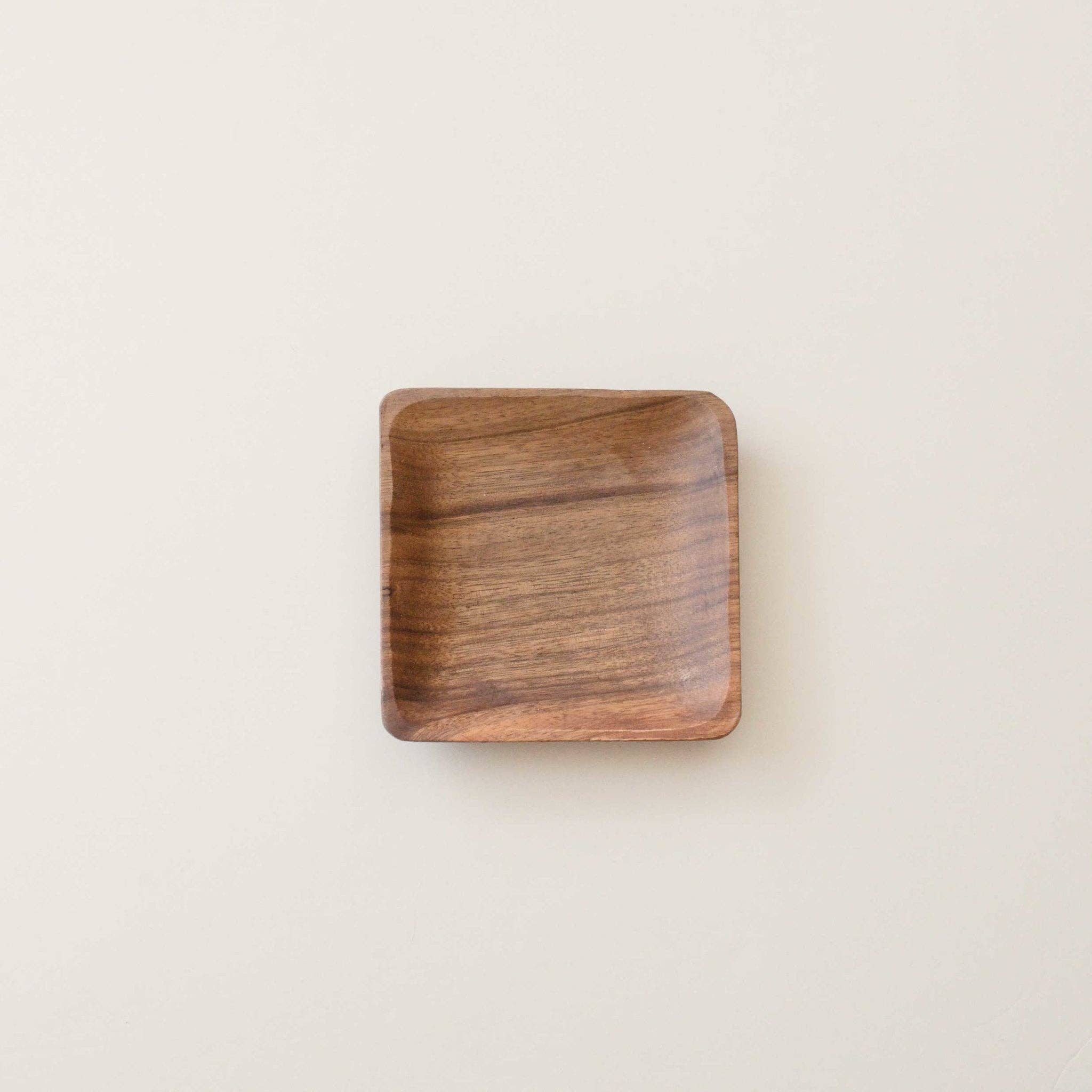 Acacia Wood Square Dish - Snack Tray