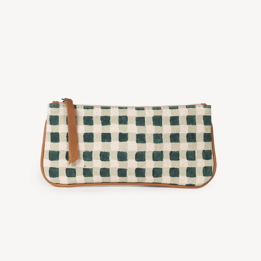 Pencil Pouch - Evergreen Gingham