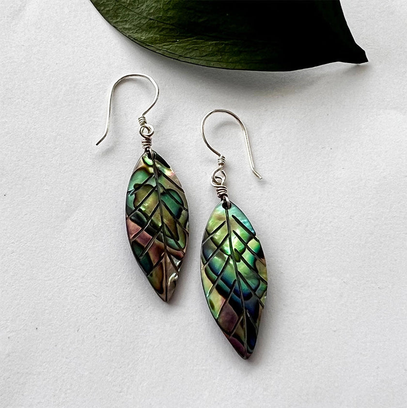 Abalone New Leaf Earrings