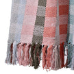 Naya Recycled Cotton Blanket - Red, Light Blue
