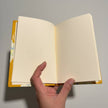 Handcrafted Marbled Paper Journal - Mustard