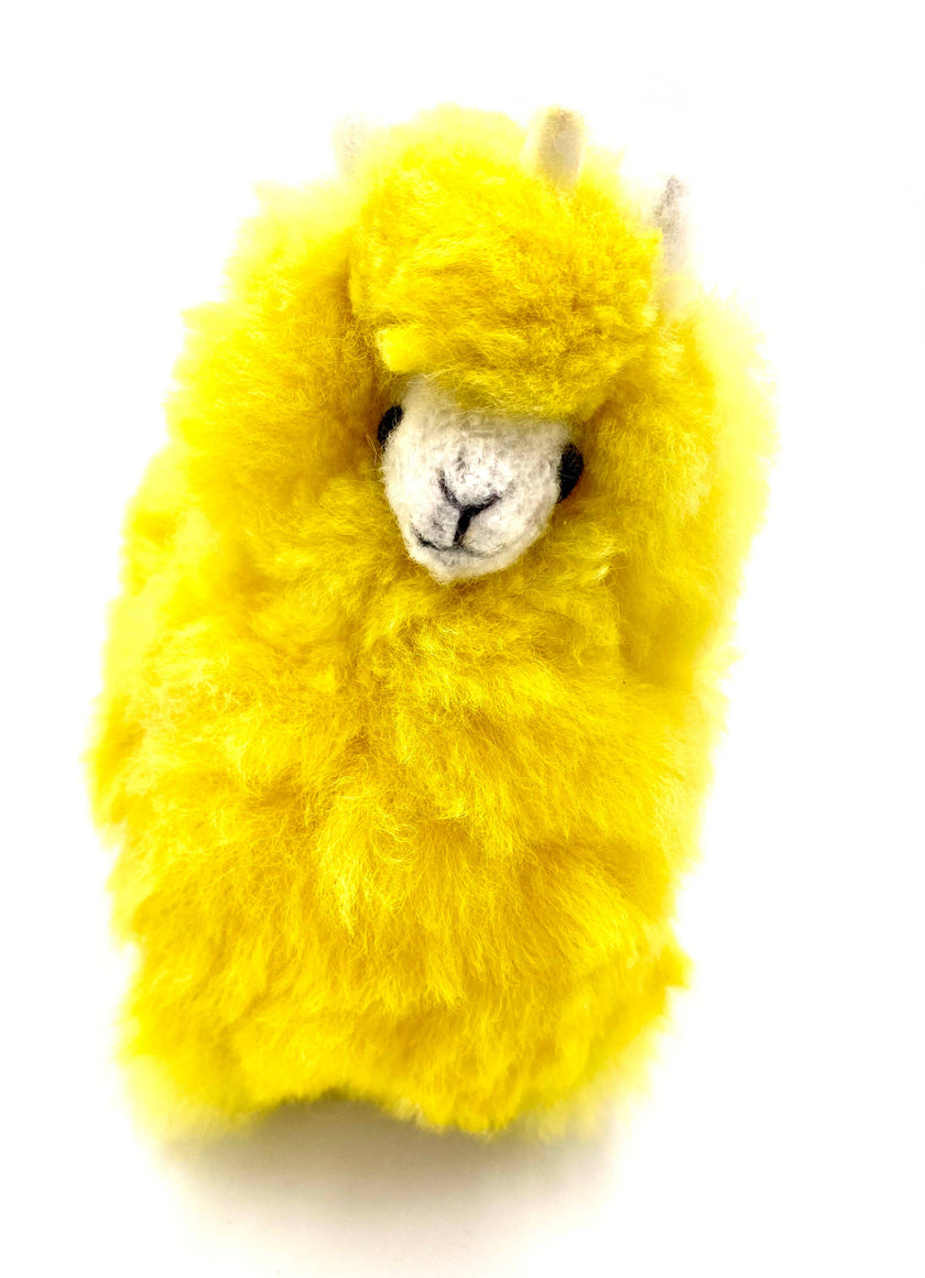Llamacorn Alpaca Fur Toy: Yellow