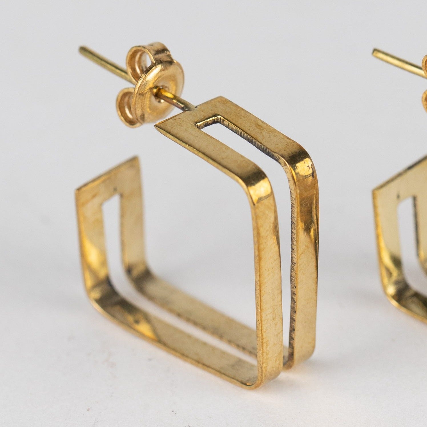 Duality Square Earrings