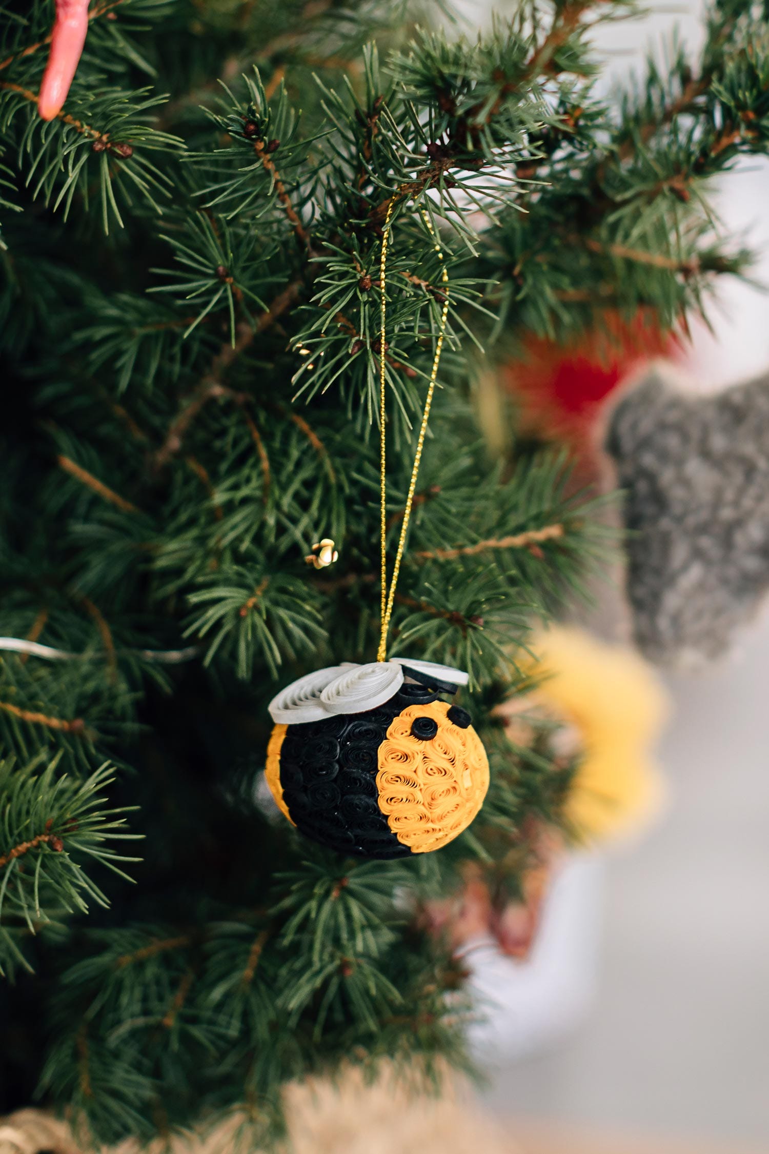 Quilled Bee Ornament