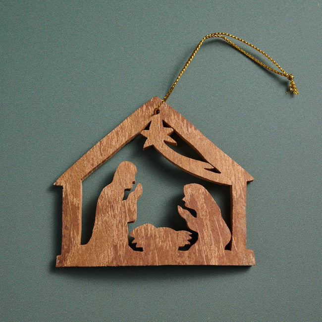 Holy Night Cinnamon Bark Ornament
