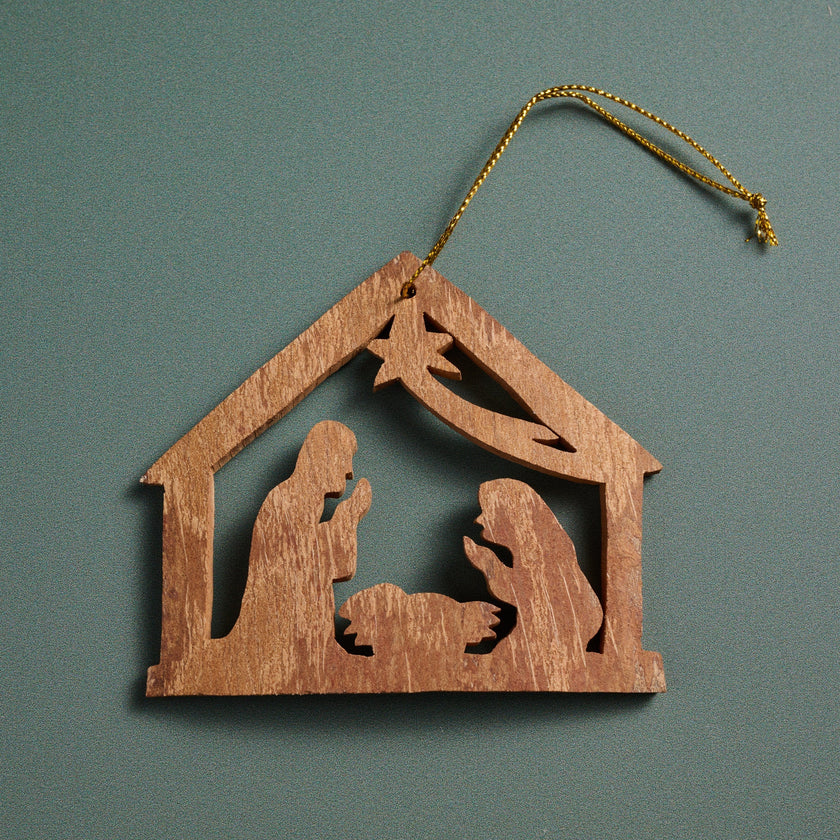Holy Night Cinnamon Bark Ornament