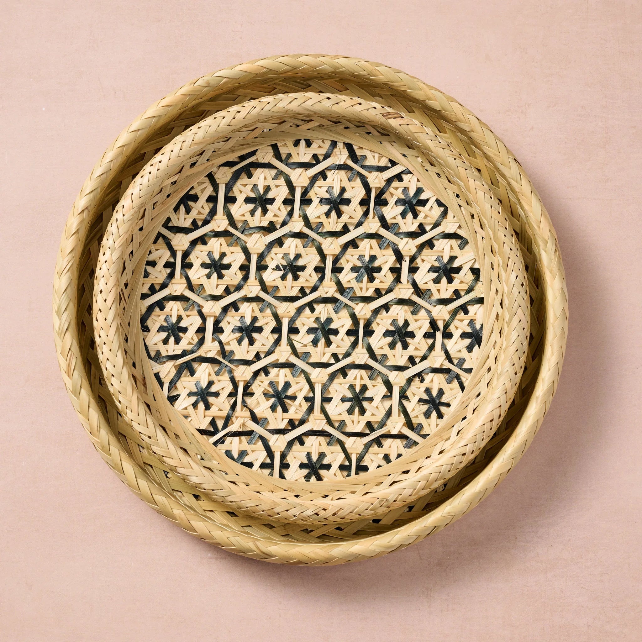 Phu An Bamboo Basket with Black - 13.5