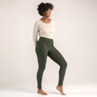 Organic Cotton Fleece Leggings: Black / M