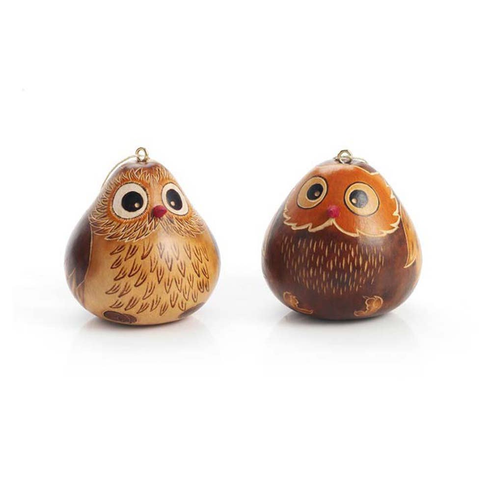 Owl Gourd Christmas Ornaments